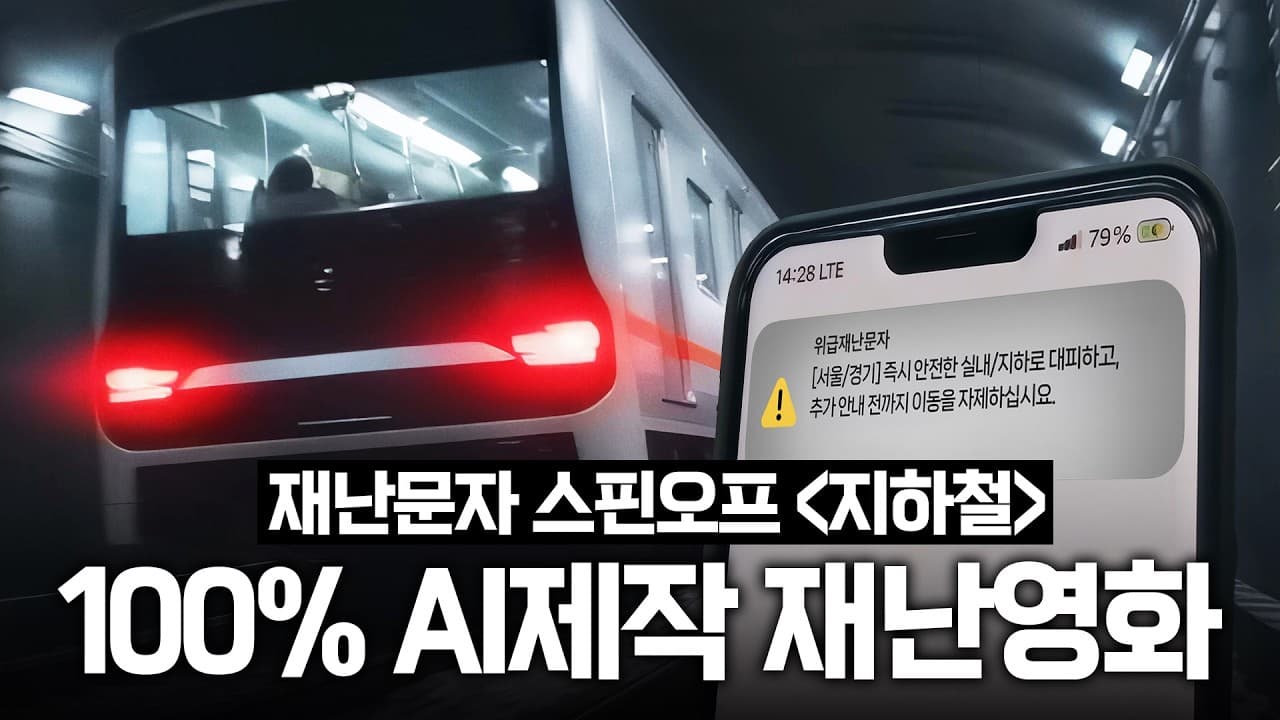 100% AI 제작 영화- 재난문자2 지하철