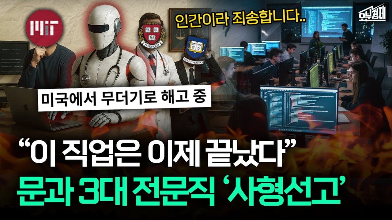 '5년 뒤' 다가올 충격적인 미래, AI 시대 멸종하는 직업들  I 오분경제